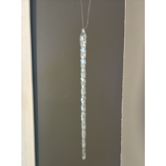 Lot Vtg Set 35 Plastic Acrylic Icicles Clear Christmas Ornaments Bloomingdale’s - Picture 7 of 13